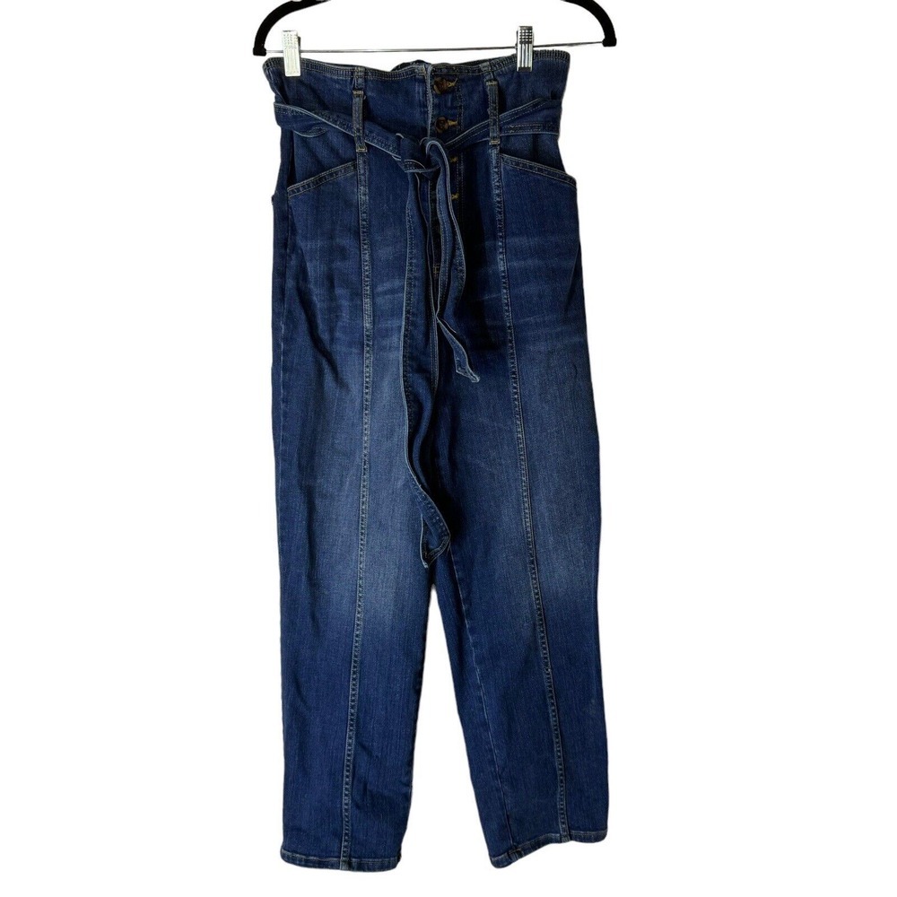 Boden‎ Jeans women's 8R Tie Waist Button Up Tapered boho